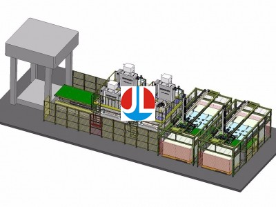 Automobiles carpet oil temperature heating molding production line